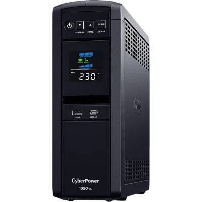 CyberPower UPS AVR, 1350VA/810W, Line-Interactive, LCD display, Sine Wave output (for Active PFC ), 6x Schuko, Runtime at 500W (