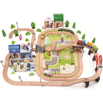 2Kids Toys Vláčkodráha Město a Vesnice 200 dílů – Zboží Dáma