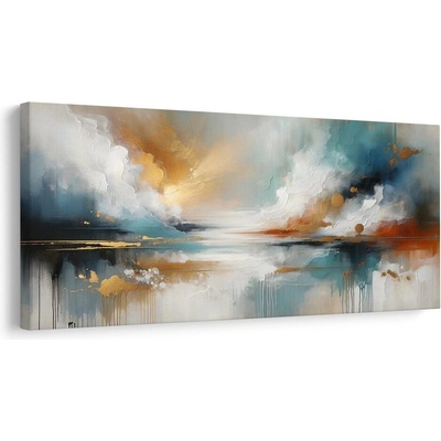 Obraz moderní abstrakce s přírodou - 100x50