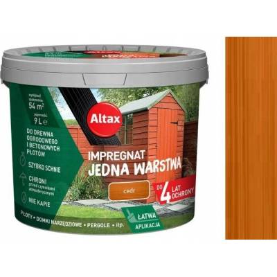 Altax Jedna Vrstva Impregnace na zahradní dřevo 9L cedr