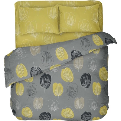 Dilios Двоен спален комплект ГРЕЙС с един плик 100% памук