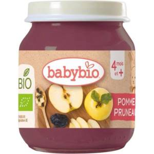 Babybio плодово пюре ябълки и сини сливи 130г