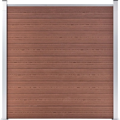 vidaXL Zahradní plot dřevoplast 180 x 186 cm hnědý