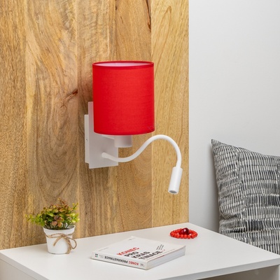 Brilagi - LED Аплик NUBILA 1xE27/25W/230V + LED/3W бял/червен (BG1559K)