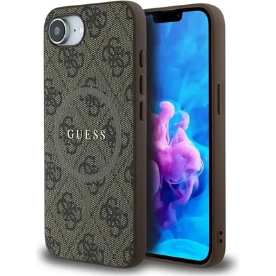 GUESS Калъф Guess 4G Ring Classic Logo MagSafe iPhone 16e - кафяв (3666339453596)
