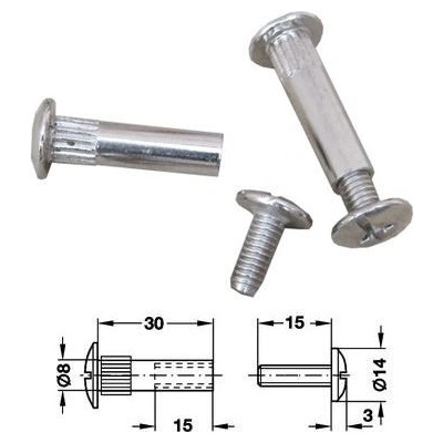 Wintech článek spojovací nábytkářský 8 x 30-40mm nikl MOABG06030N5K – Hledejceny.cz