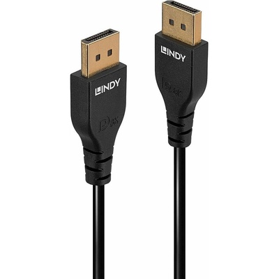 Lindy Кабел LINDY LNY-36460, от DisplayPort(м) към DisplayPort(м), 0.5m, 8K@60Hz, черен (LNY-36460)