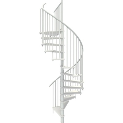 Minka STAIRS Kombinované točité schodiště Spiral Smart bílá/bílá pr. 120 cm