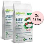 Alleva HOLISTIC кучешка храна за възрастни средни породи с пиле и патица 2 x 12 кг
