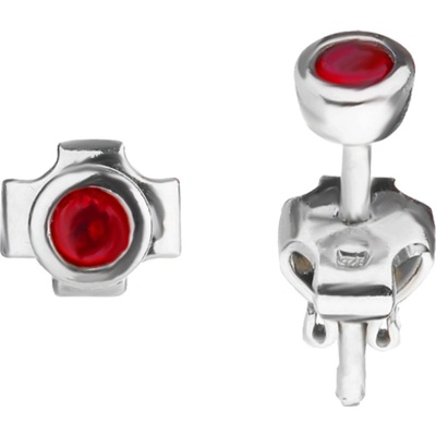 Český granát náušnice stříbrné 131514