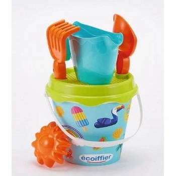 Ecoiffier Ведро Ваканция с лейка и аксесоари, 17 см