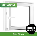 SKLADOVÁ-OKNA.cz REHAU Smartline+, otvíravo-sklopné pravé 800 x 800