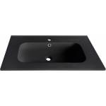 Inter Ceramic Мивка за баня от смола 80х50 Арт, черен мат за мебел (8050mb basin)