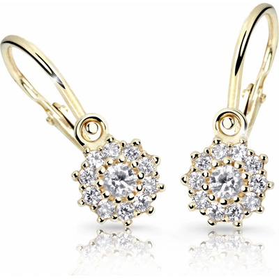 Cutie Jewellery zlaté detské náušnice C2749-10-X-1 biela