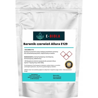 Allura Potravinářské barvivo červená E129 pro cukrářství 1000 g