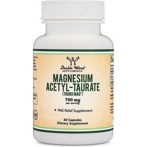 Double Wood Supplements Magnesium Acetyl-taurate (TAURO-MAG®)/ Магнезий ацетил таурат, 60 капсули Double Wood (00791 DW)