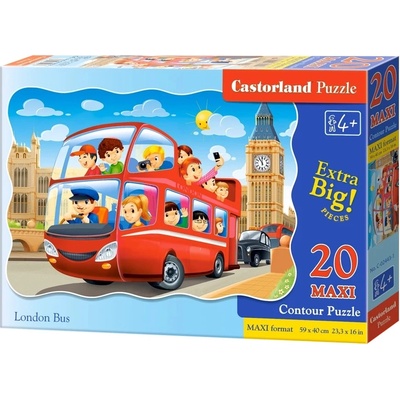 Castorland Детски пъзел Castorland от 20 XXL части - Лондонски автобус