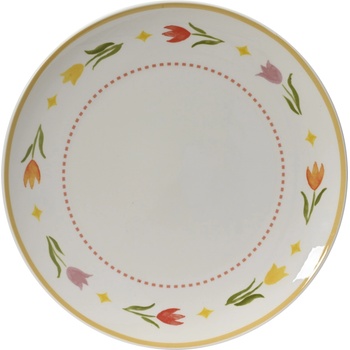Image 1 of Kitchen goods ЧИНИЯ ПОРЦЕЛАН 874183 Ø28.6х2.5см БЯЛА С ЛАЛЕ (874183)