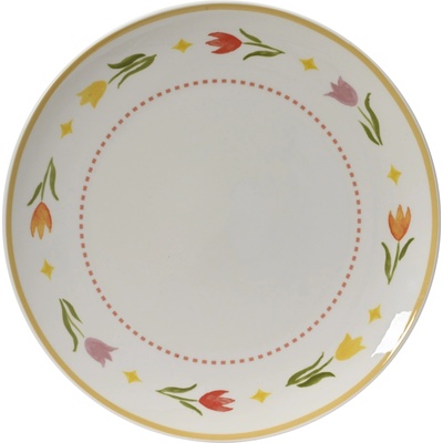 Kitchen goods ЧИНИЯ ПОРЦЕЛАН 874183 Ø28.6х2.5см БЯЛА С ЛАЛЕ (874183)