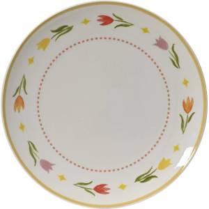 Kitchen goods ЧИНИЯ ПОРЦЕЛАН 874183 Ø28.6х2.5см БЯЛА С ЛАЛЕ (874183)