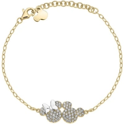 DISNEY strieborný náramok Minnie a Mickey BS00048QZWL-55