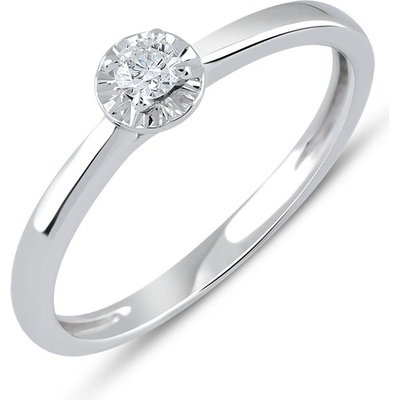 Lillian Vassago Zásnubní diamantový prsten z bílého zlata LLV59 DR078W