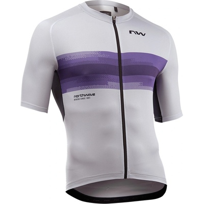 Northwave Force Evo Short Sleeve Light Grey/Dark Purple