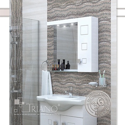 Triano Горен pvc шкаф с огледало Дея