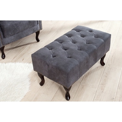 Bighome - Taburetka CHESTERFIELD 80 cm - sivá