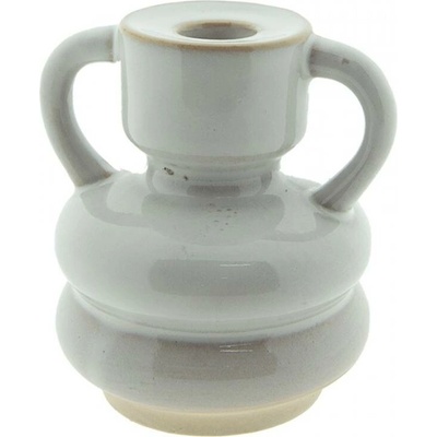 Béžový porcelánový svícen na úzkou svícku Gerjen – 11x11 cm
