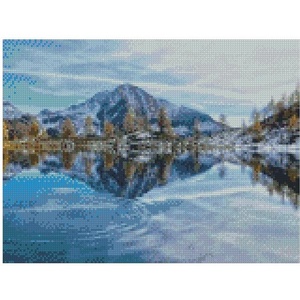  Диамантен Гоблен "Снежна Планина" - 30 x 40 см, Квадратни мъниста