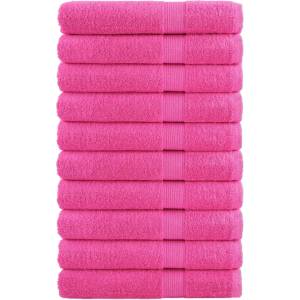 vidaXL Премиум кърпи SOLUND 10 бр розови 100x200 см 600 gsm (137535)