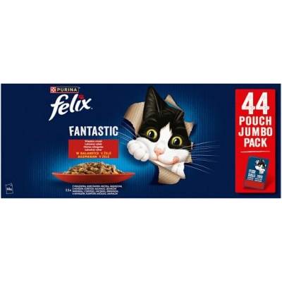 FELIX Fantastic Multipack s hovädzím kuraťom kačicou jahňacím 44 x 85 g
