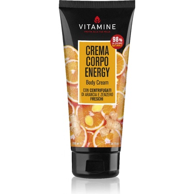 Erboristica vitamine Energy tělový krém pomeranč a zázvor 200 ml