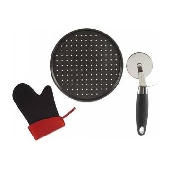 Kinvara Кухненски Комплект Pizza Черен Неръждаема стомана Пластмаса 33 x 2 x 33 cm (3 pcs)