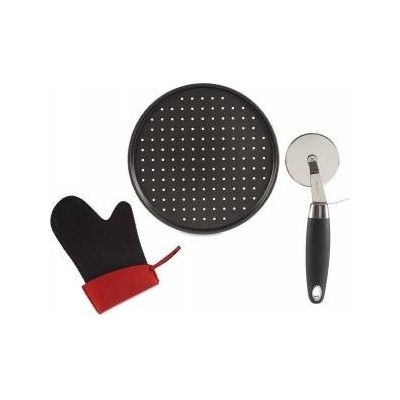 Kinvara Кухненски Комплект Pizza Черен Неръждаема стомана Пластмаса 33 x 2 x 33 cm (3 pcs)