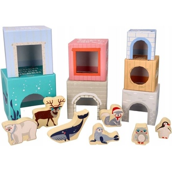 Adam Toys Kartónové kocky Polárne zvieratá