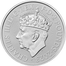 The Royal Mint stříbrná mince Britannia 2023 Korunovace King Charles III 1 oz