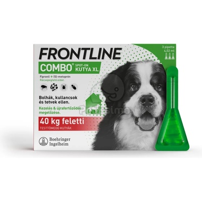 Frontline Combo спот он за кучета 3 пипети, размер XL