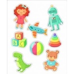 LearnHow Double-sided window decorations - Toys 01 8pcs