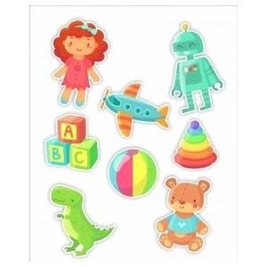 LearnHow Double-sided window decorations - Toys 01 8pcs