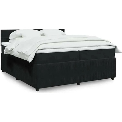 vidaXL 11461.3287832 Boxspring postel s matrací černá samet
