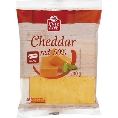Fine Life Red Cheddar 50 % bloček 200 g