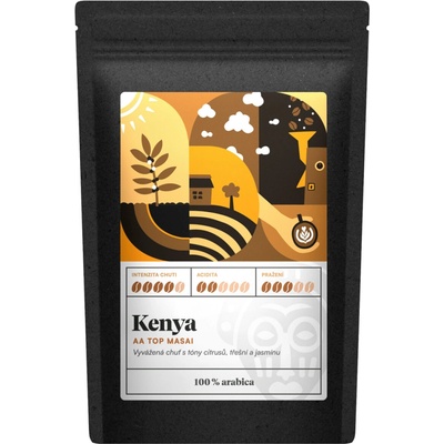 Kafčo čajda Kenya AA TOP Masai káva Překapávaná hrubá 0,5 kg