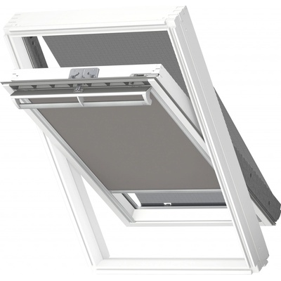 Velux DOP FK08 DKL SWL 0705 šedá + markýza, bílé lišty
