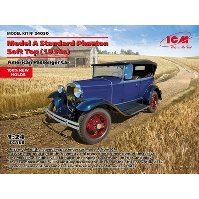 ICM Model A Standard Phaeton Soft Top 1930s American Passenger Car 24050 1:24