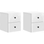 vidaXL Спален шкаф с монтаж на стена 2 бр. Бял гланц 33 x 34, 5 x 40 см (898134)