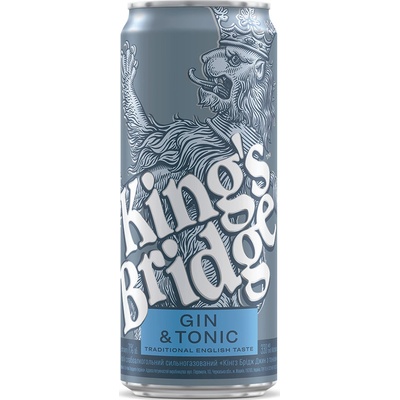 King´s Bridge koktejl Gin & Tonic 7% 0,33 l (plech)