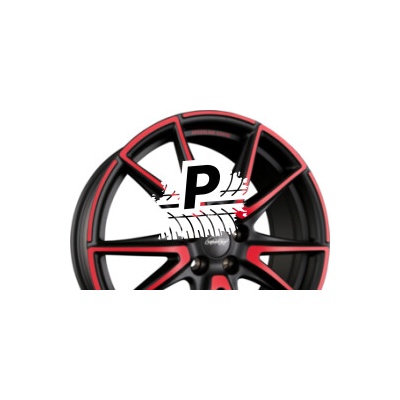 SPEEDLINE CORSE SL6 VETTORE 9x20 5x112 ET40 - black matt red spoke