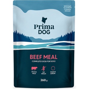 PrimaDog PrimaDog Beef Meal Пауч за кучета с телешко, 260 гр
